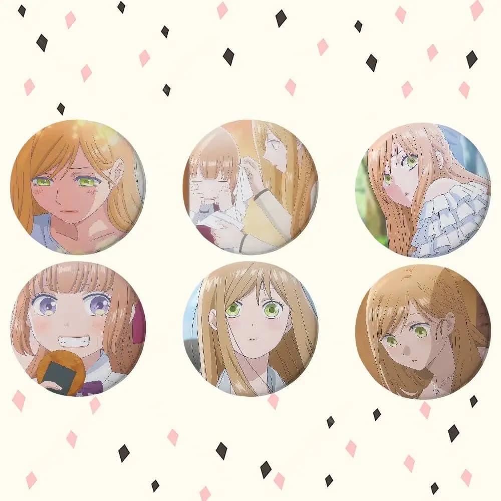 Spilla Rotonda Laser Anime My Love Story With Yamada-kun At Lv999, Accessorio per Abiti e Zaini