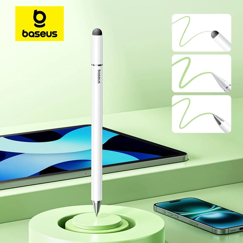 Baseus Penna stilo 3 in 1 per iPhone per iPad Tutti i tablet Matita per telefono per Samsung Xiaomi Pad Huawei Matepad Telefono Disegna Touch Pen