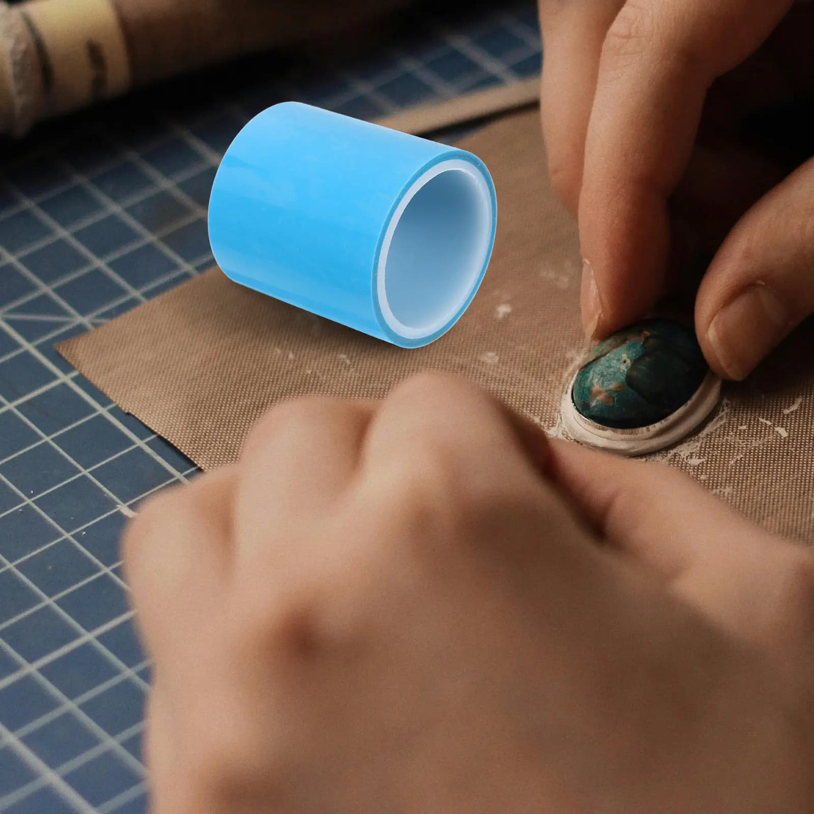 Resin Assembly Tape 1 Roll Crystal Clear Epoxy Base Seamless Paper Design Hollow Metal Frame for Resin Molding and Crafting