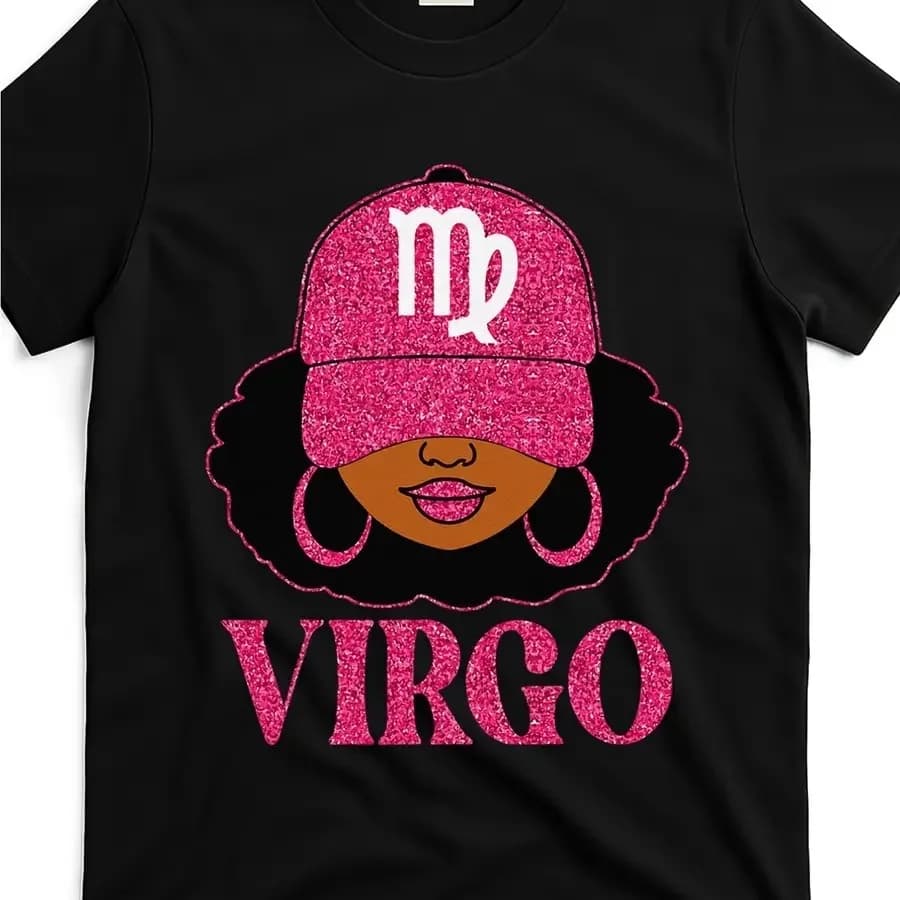 【Nuovo stile】Virgo-queen-birthday-afro-hair-cap-hat-black-women-t-shirt_vqb2810545-at_black_product_imageRegalo Articoli unisex Soft B