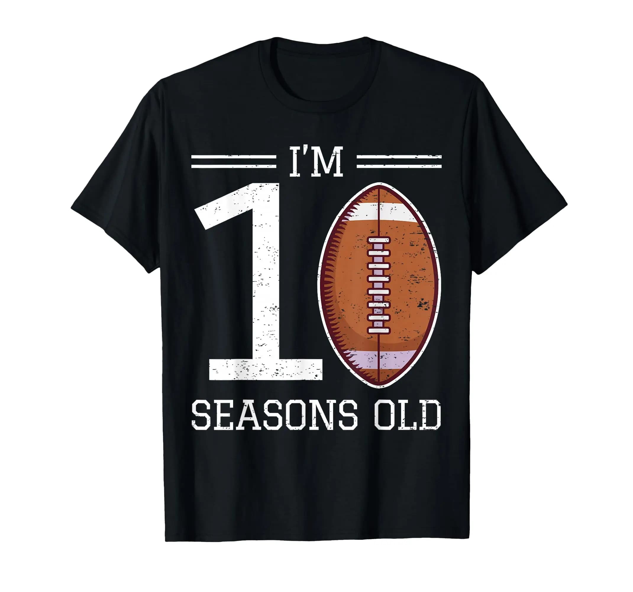 Milestone 10th Birthday American Football Boy 10 Years Old T-Shirt
