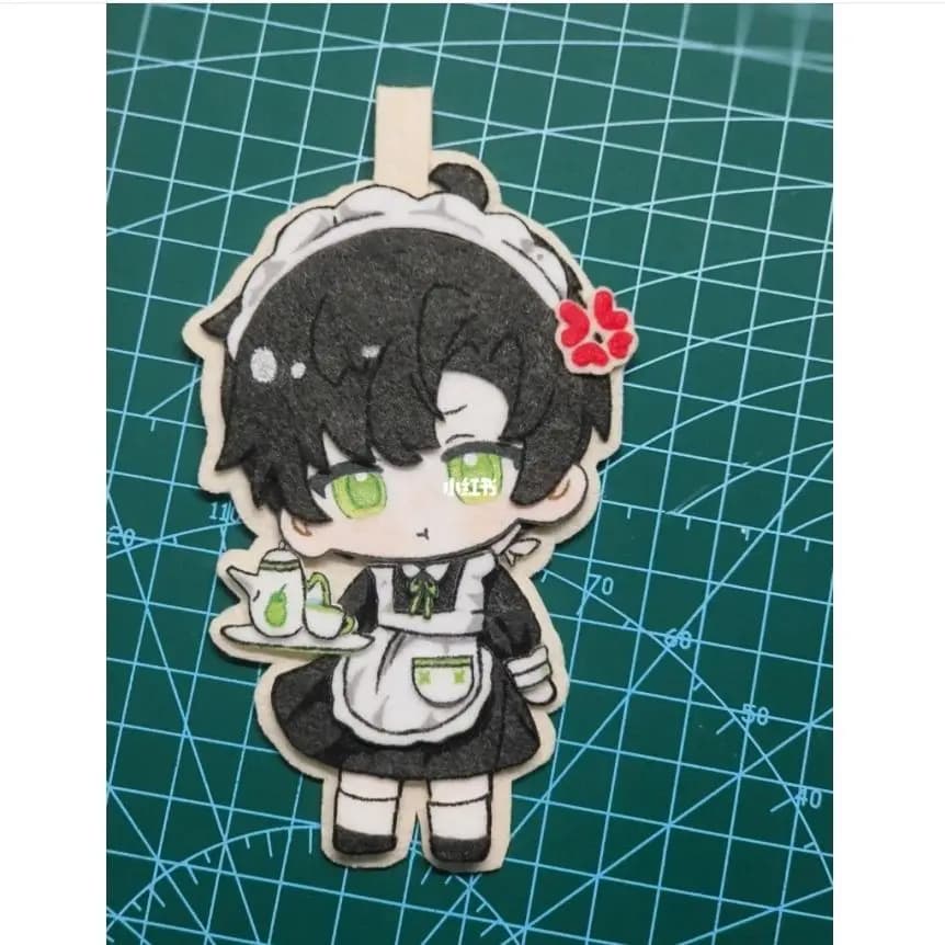 Anime Love and Deepspace Zayne Cosplay Simpatico portachiavi in tessuto non tessuto con ciondolo zaino con ciondolo borsa ornamenti regalo