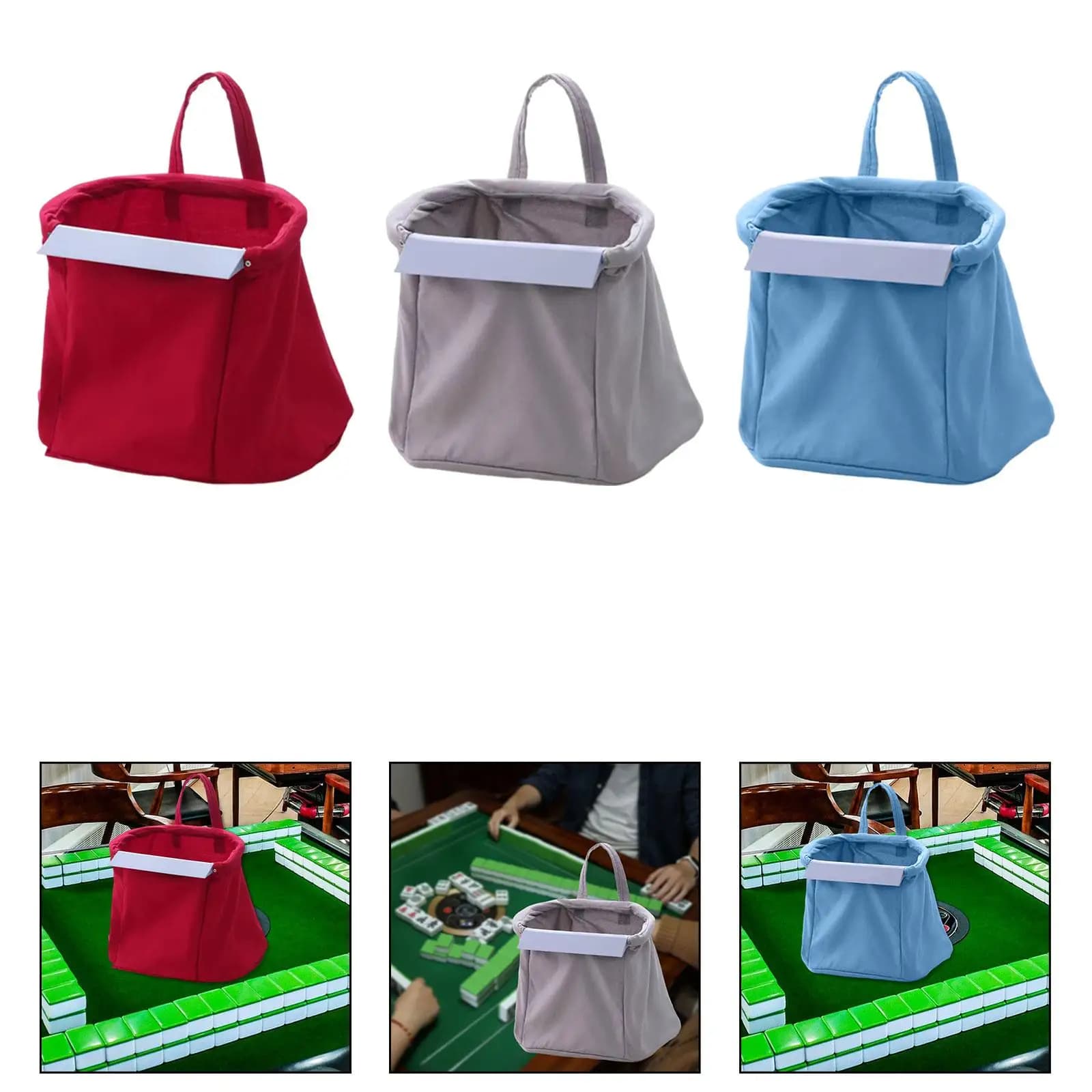 Portable Mahjong Tile Bag Lightweight Storage Pouch with Handle for Mahjong Machine Accessories