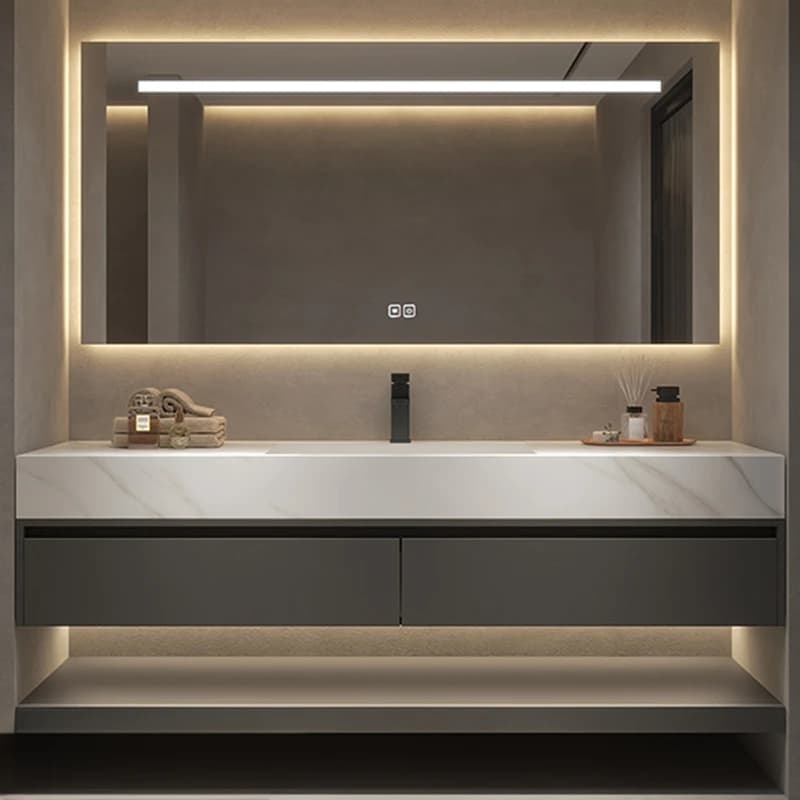 Specchio leggero Mobiletto da bagno di lusso Toilette moderna Bagno Mobile da bagno per la casa Vanity Salle De Bain Armoire Furniture