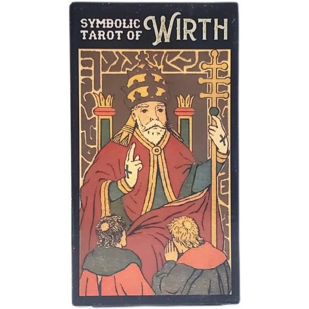 Tarocchi simbolico di Wirth | Carta con libro guida cartaceo | Standard di grandi dimensioni 12x7 cm | 78 fogli di carte e guida dei tarocchi