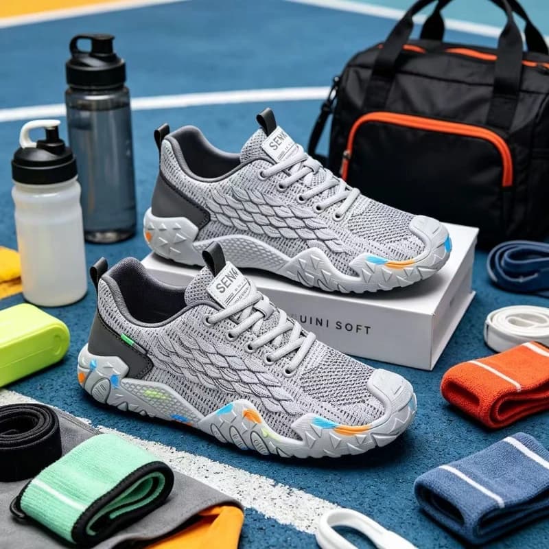 Scarpe da trekking da uomo traspiranti in maglia, antiscivolo, resistenti all'usura, sneakers casual leggere e comode per la corsa