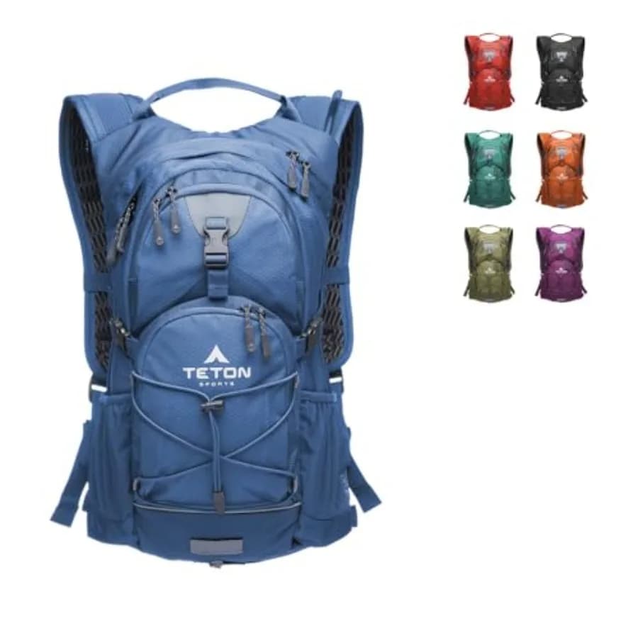 Zaino Idratazione Teton Oasis/Trailrunner Leggero con Sacca d'Acqua da 2L/3L per Escursionismo, Corsa, Ciclismo 18L/22L