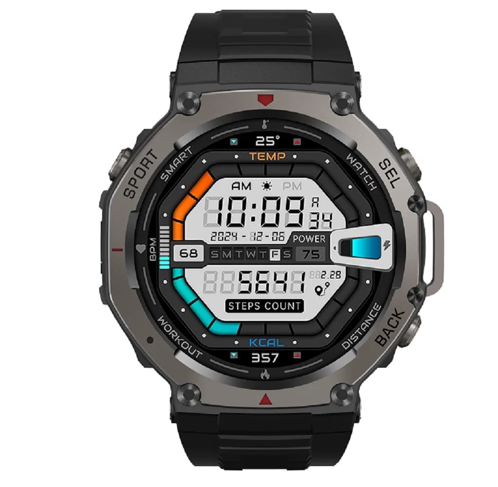 2025 Nuovo RUN2 Sport BT Chiama GPS Astuto Della Vigilanza Degli Uomini IP68 Pressione Sanguigna Fitness Tracker Smartwatch Per IOS Amazfit T Rex2