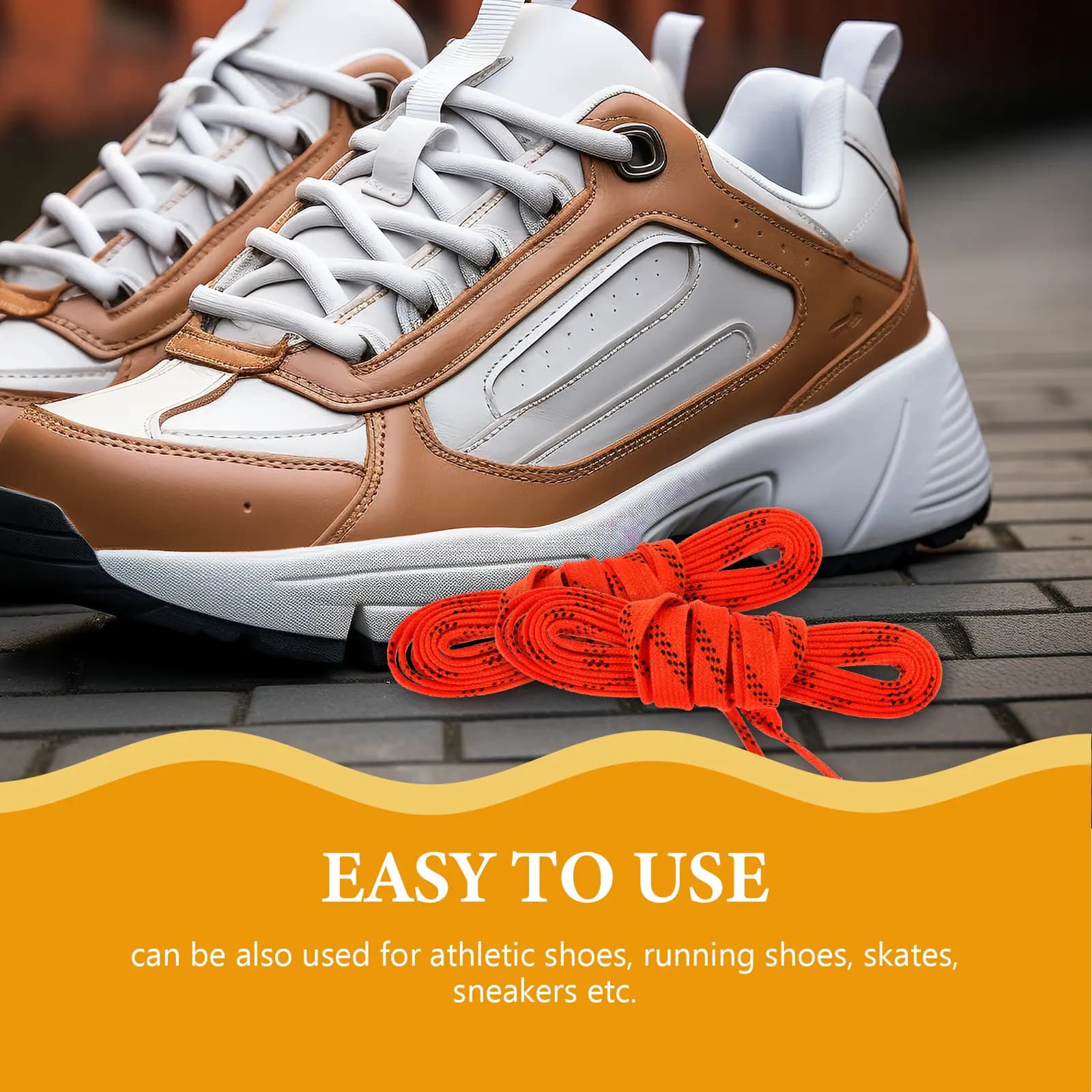 1 Paio di Lacci per Pattini da Hockey, Eleganti Lacci Piatti Cerati di Ricambio per Pattini da Ghiaccio, Pattini a Rotelle, Sneakers e Accessori