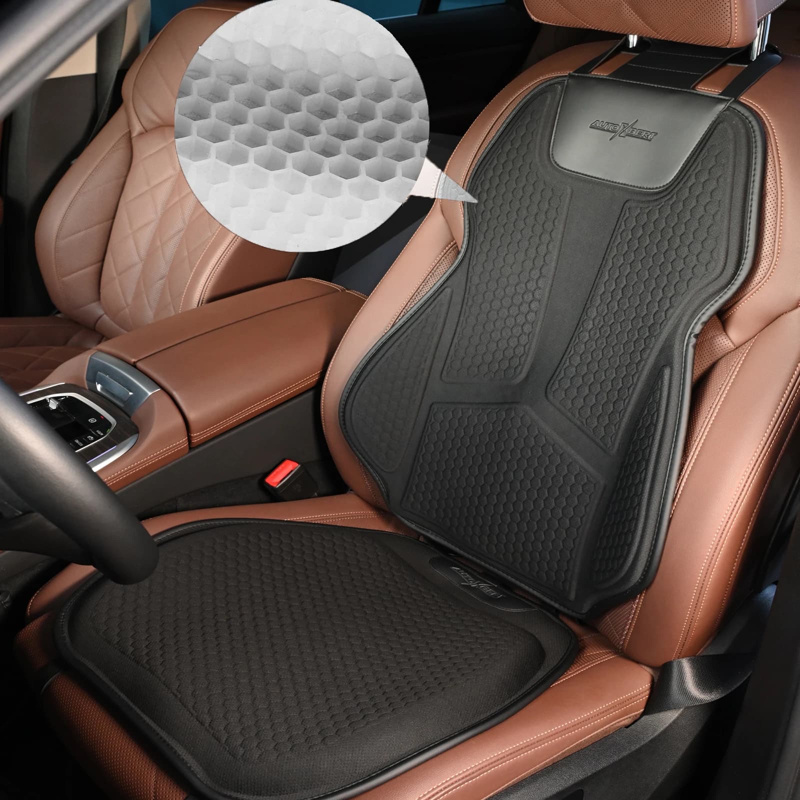 Cuscino per Sedile Auto, Comodo Imbottimento in Gel per Conducente, Supporto Lombare