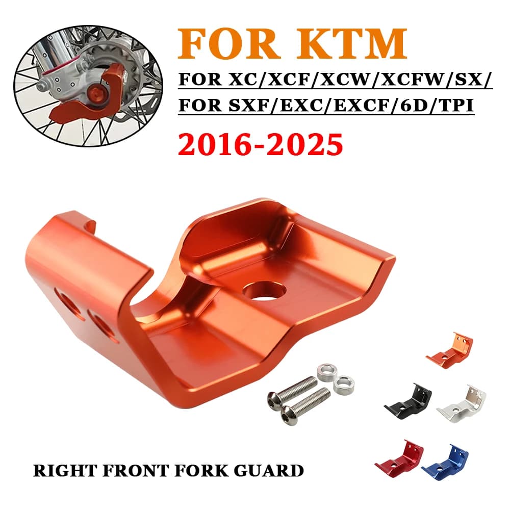 Moto Forcella Anteriore Destra Protezione Forcella Gamba Per KTM EXC 300 EXC-F XCW XC XCF XCF-W SX SXF 125 - 500 2016 - 2025 Dirt Bike Parti