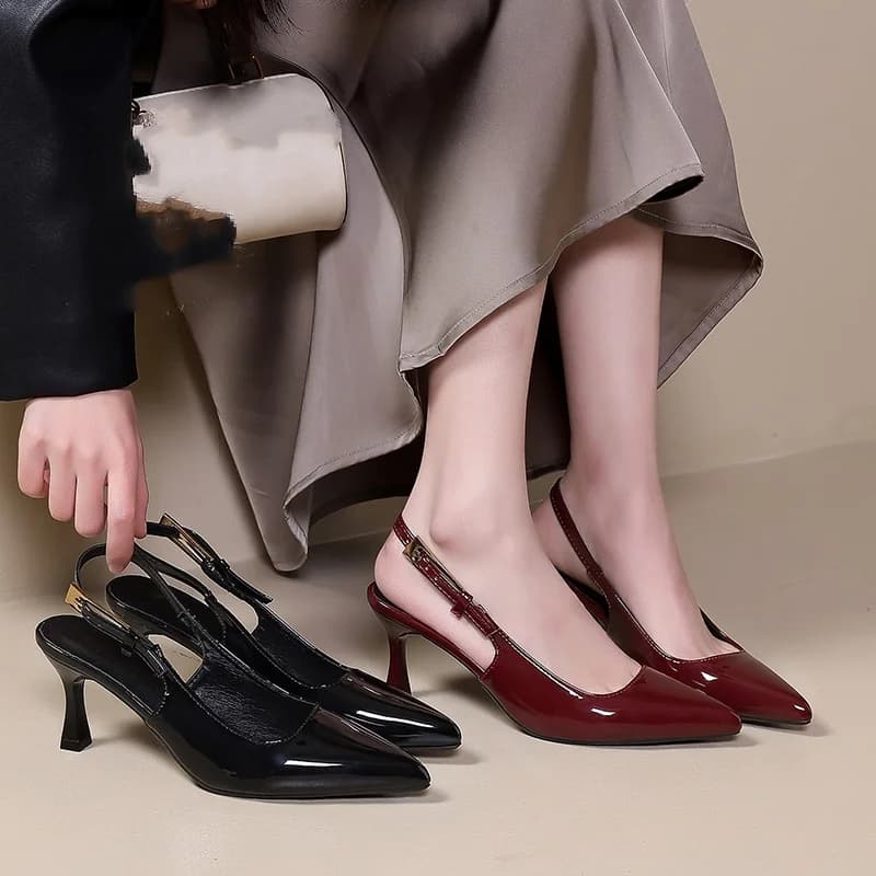 Sandali Estivi da Donna con Tacco Alto, Punta Aperta, Sexy e Comodi, Nuova Moda Antiscivolo con Fibbia, Taglie Grandi, Stiletto per Feste
