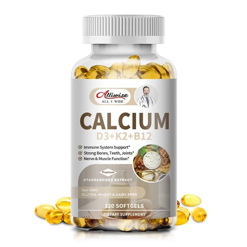 Completion Alliwise Vitamin K2 and D3 + B12 | 600mcg K2 MK7 and 5000IU D3 | Non GMO, gluten free
