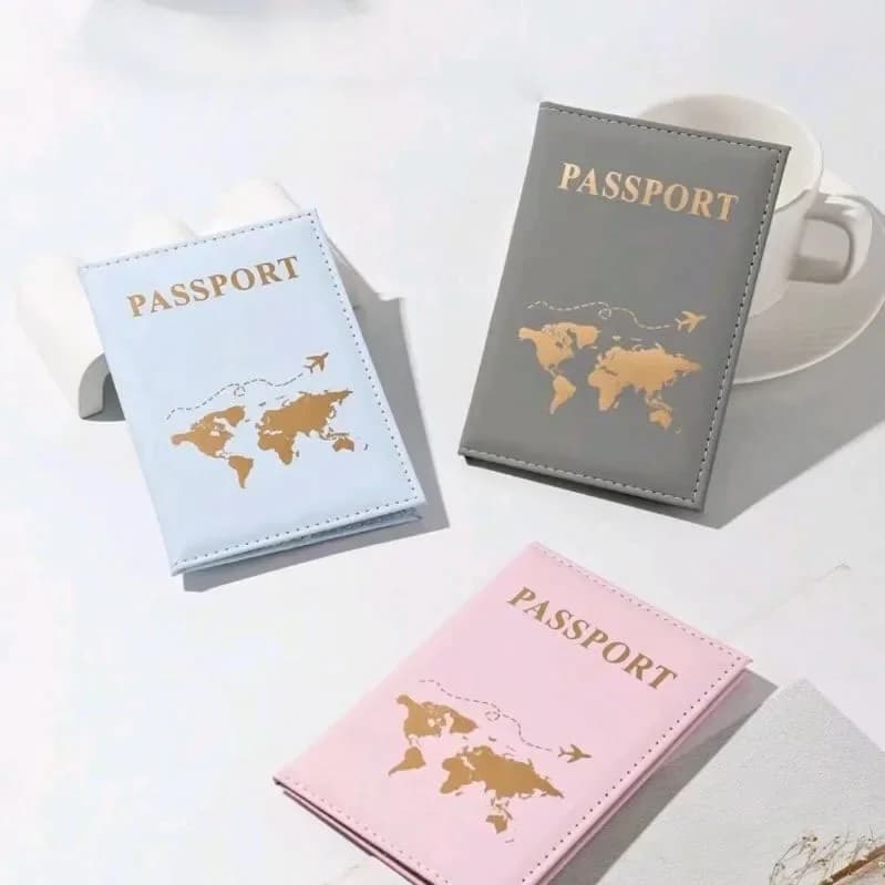 Borsa per passaporto Custodia in pelle PU Borsa per documenti multifunzionale semplice e alla moda, borse per portafoglio da viaggio porta passaporto
