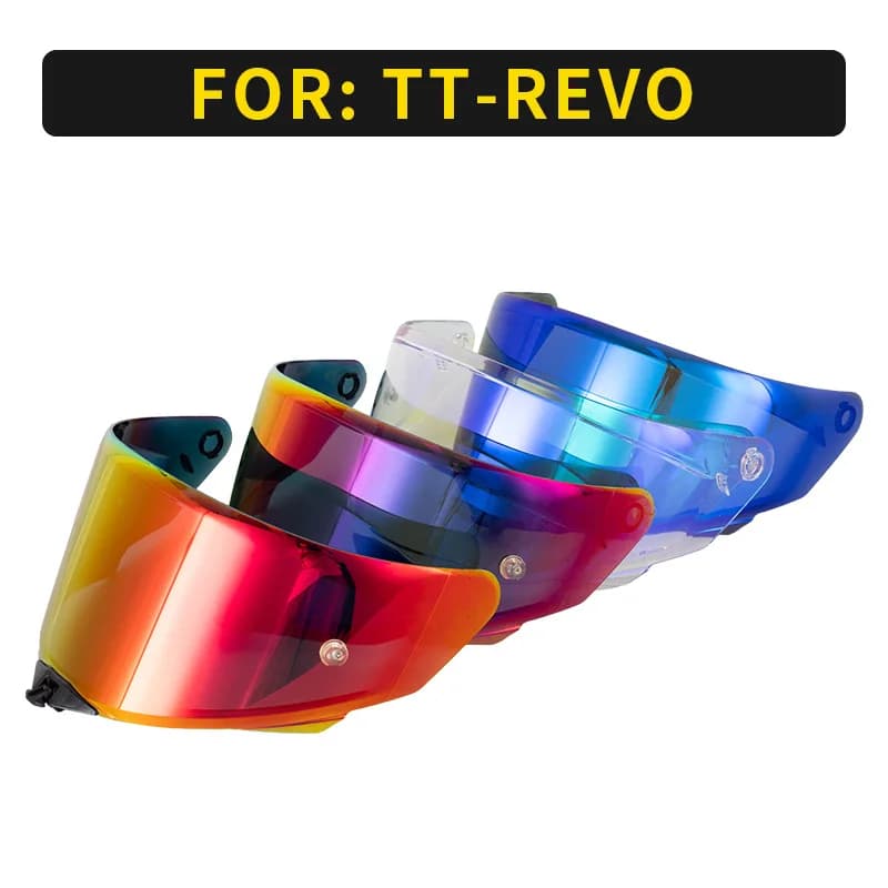 Lente per Casco Moto TT-REVO, Elettroplaccata, Protezione Solare, Antivento, Anti-UV, Accessori per Casco TT-REVO