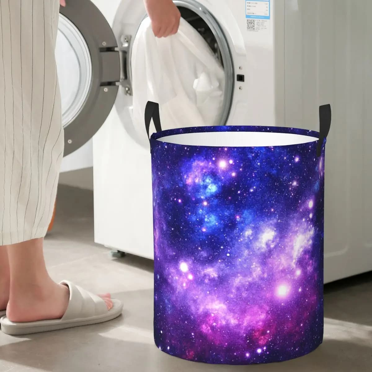 Cesti per la biancheria pieghevoli Purple Blue Galaxy Nebula, cestini per vestiti sporchi, giocattoli, cesto portaoggetti, borsa organizer per la casa