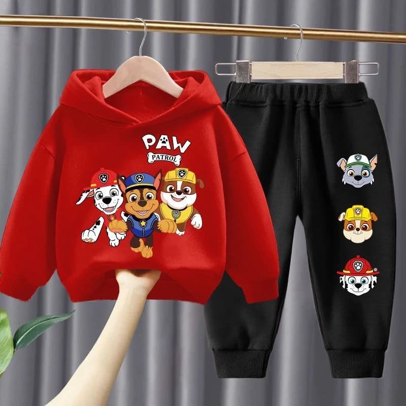 Set di abbigliamento per bambini primavera autunno, felpa sottile e pantaloni sportivi per ragazzi, completo in due pezzi, tuta da ginnastica per bambini PAW Patrol