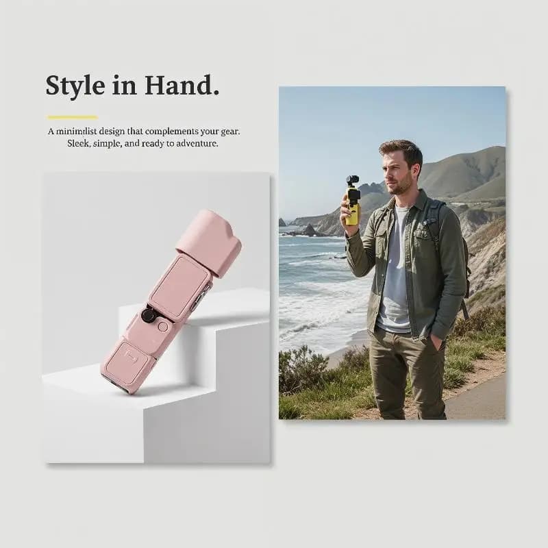 Custodia Protettiva Leggera in Silicone per Osmo Pocket 4 Migliora la Sicurezza della Fotocamera
