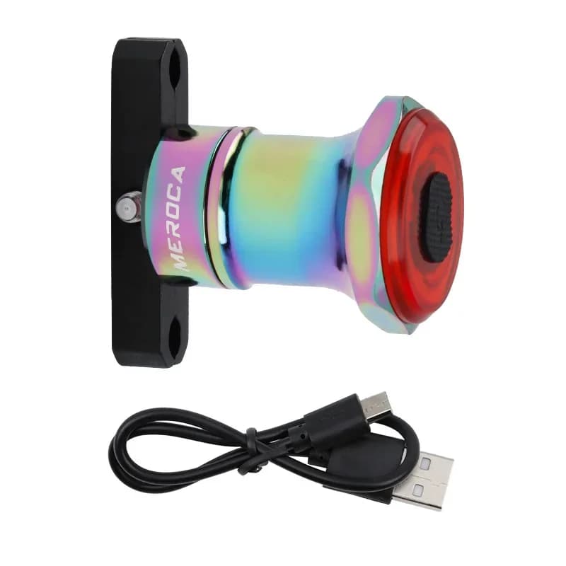 MEROCA WR25/WR15 Fanali posteriori per bicicletta Sensore intelligente Luce Ricarica USB Luci posteriori per bici Iamok