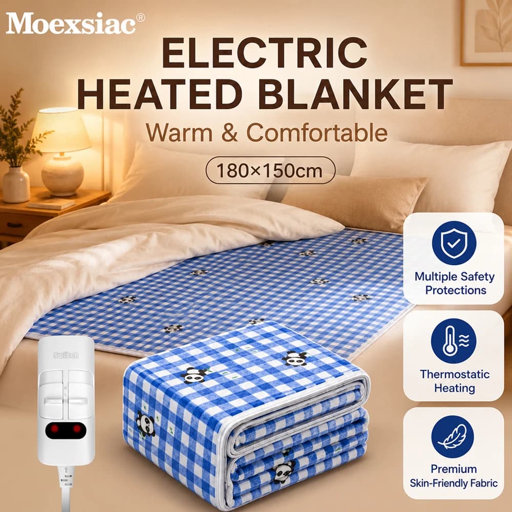 Electric Heating Blanket 220V Thick Thermostat Heating Pad, Multi‑Size 70‑180cm Safe Winter Warmer for Home Bed Sofa Office Use