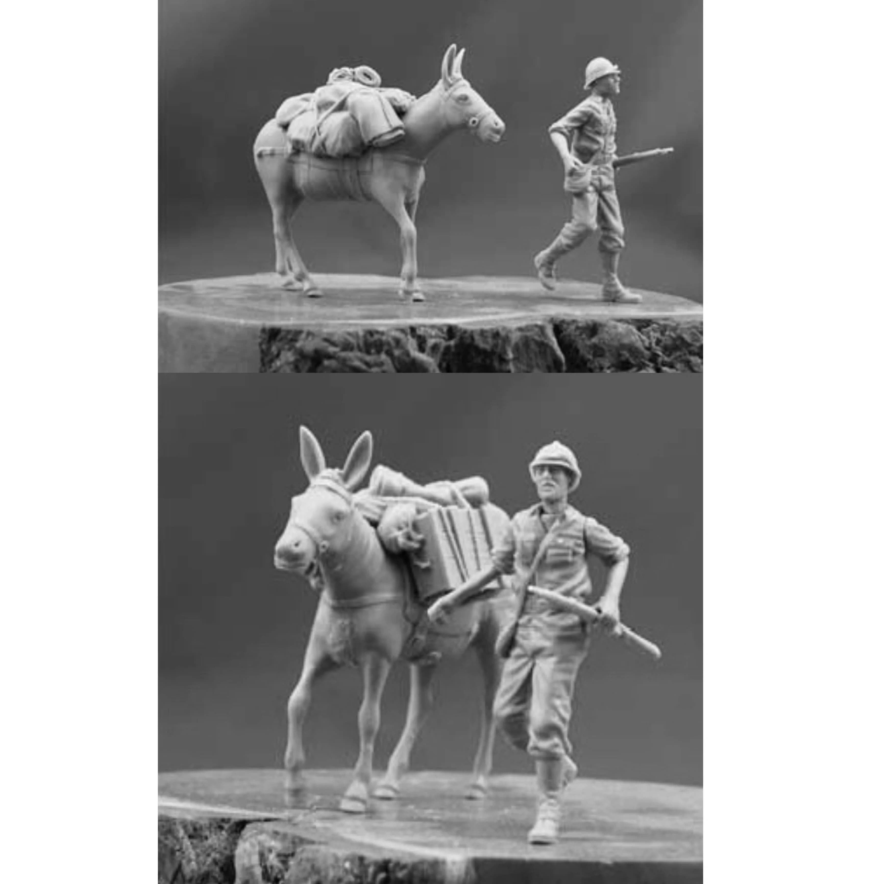 Figura modello in resina 1/35 GK, tema militare, kit non assemblato e non verniciato