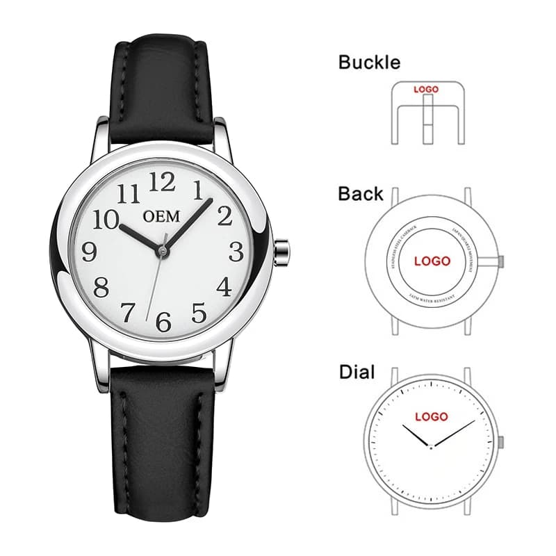 Custom Women's Watch Customize Customer Name Printing Customize OEM Printing Watch Large Gift Watches