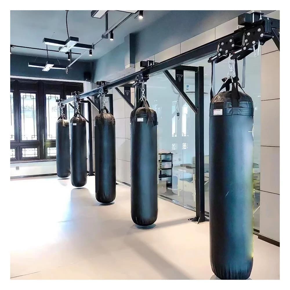 Push boxing bag, stage design, boxing club, ceiling mounting, suspended, adjustable, for mobile boxing bag