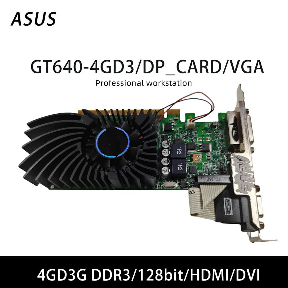 ASUS GT640 4GD3/DP Card/VGA GDDR3 4GB 128bit Graphics Card Single Fan Support PCI Express 3.0 X16 VGA HDMI Interface