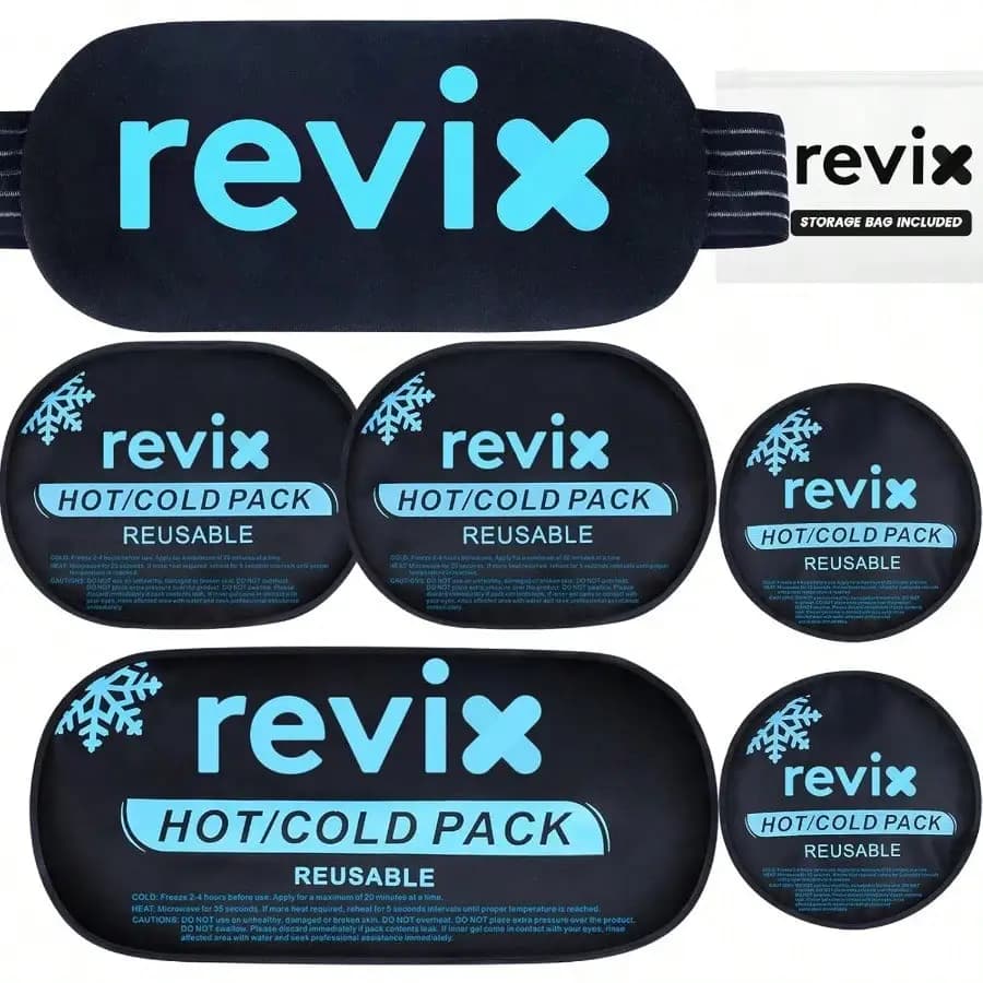 AWYY Ice Packs per infortuni, set da 5 pezzi riutilizzabili, impacchi di ghiaccio in gel caldi e freddi per le articolazioni, i muscoli, il recupero post-allenamento, cuscinetti rinfrescanti regolabili e flessibili per ginocchia, schiena, braccia e collo