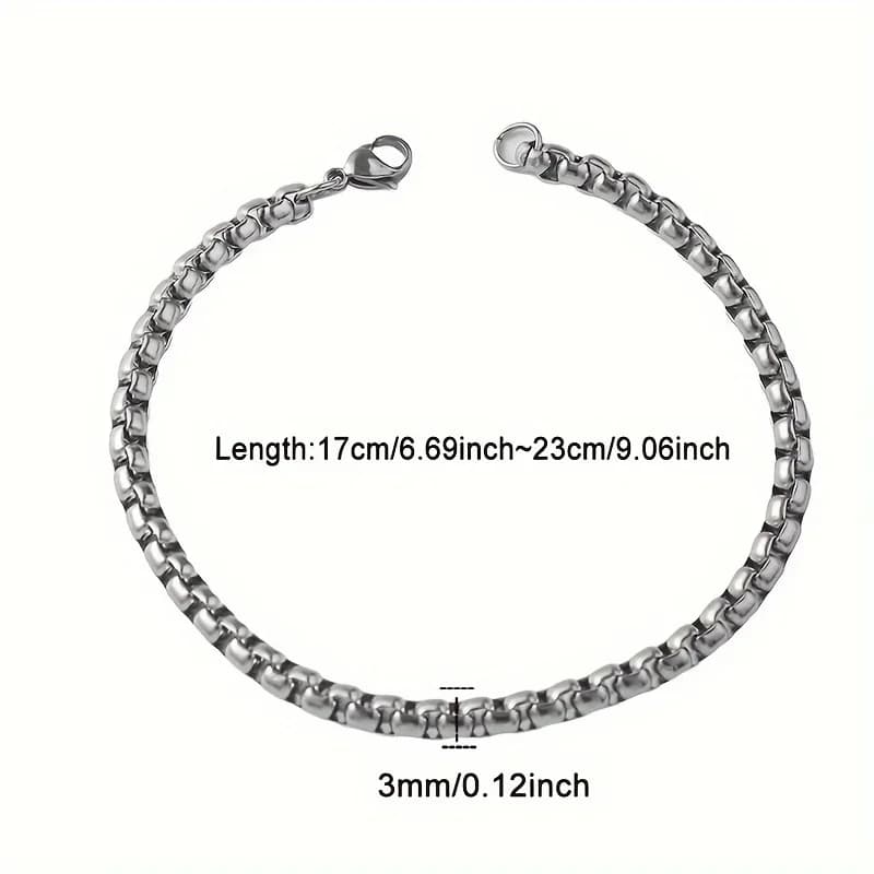1 Pezzo Bracciale da Uomo alla Moda con Catena di Perle, Elegante Bracciale da Uomo per Vacanze/Regalo/Gioiello