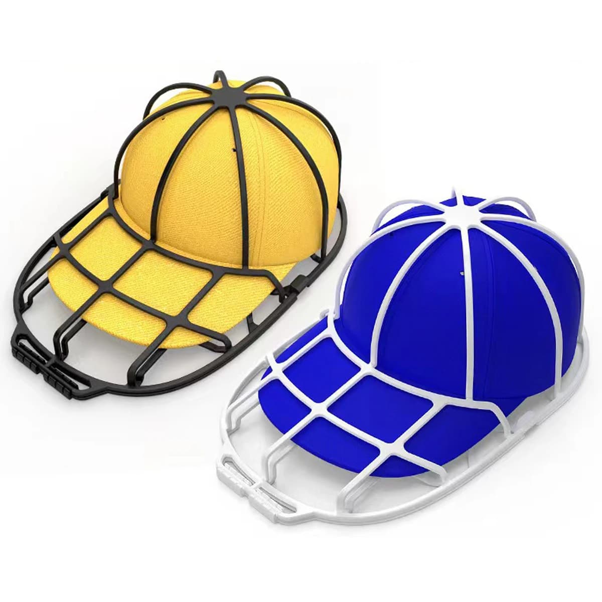 1 Pezzo Supporto Multifunzionale per Lavaggio Cappelli da Baseball, Gabbia di Lavaggio/Cornice per Cappelli a Doppio Strato, Strumento Domestico per la Pulizia e la Protezione dei Cappelli