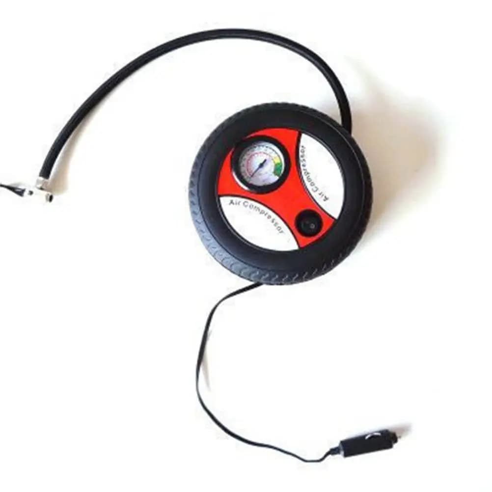 12V Tire Inflator Portable Air Compressor Pump with Visible Pressure Gauge Fast Bike Motorcycle Inflation