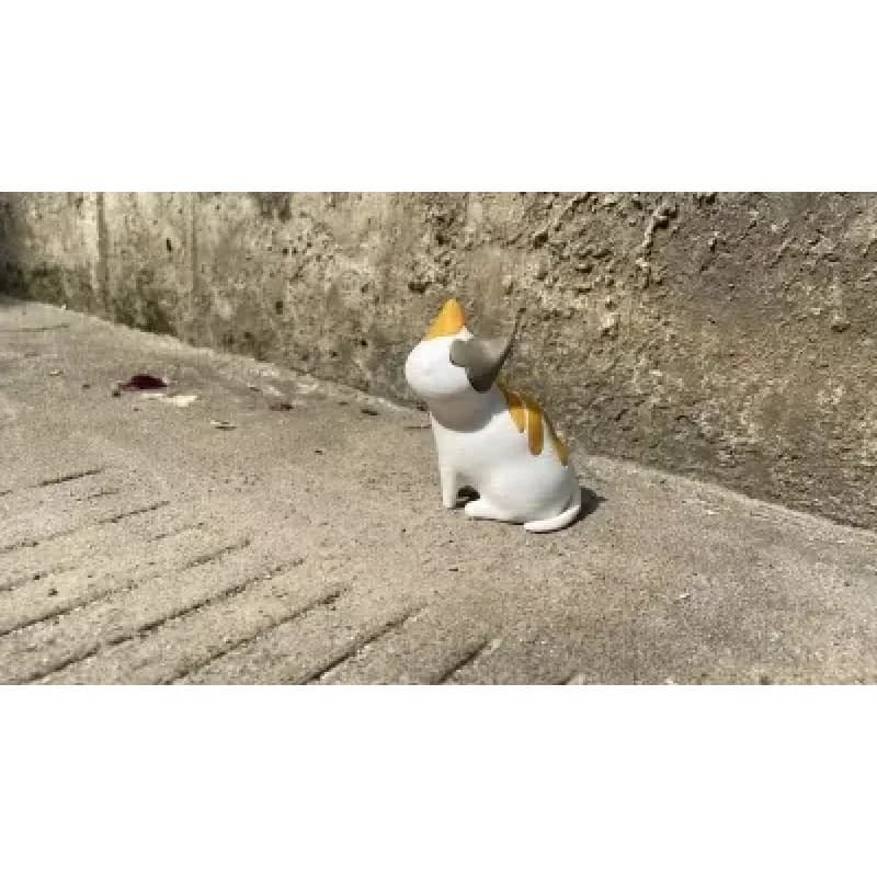 Gatto a tre fiori con stampa 3D