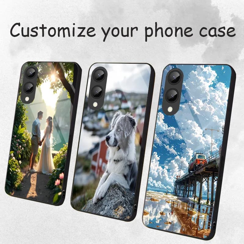 Custodia in vetro temperato personalizzato per Samsung S25 Edge S24 Galaxy S20 S21 S22 S23 FE Plus Note10 20 Pro Ultra Personalizza Cover fai da te