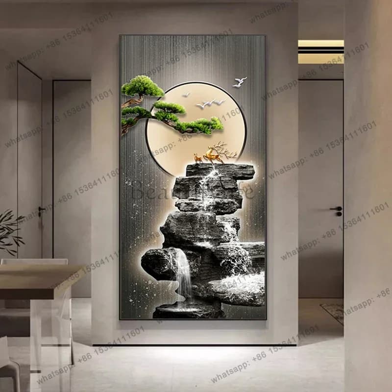 Modern and Simple Poster with Landscape, Wall Decoration, Wall Art, Decorative Images Without Lighting