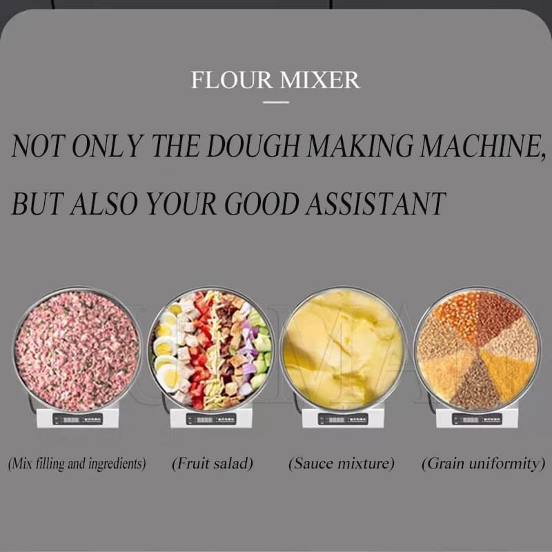 Impastatrici per farina da 8 litri Impastatrice per la casa Lavabo in acciaio inossidabile Impastatrice per pane Macchina per mescolare la pasta alimentare