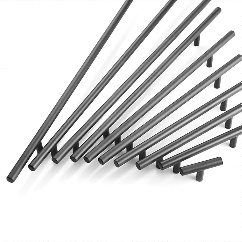 Manopole per porte da cucina da 2 "~ 24'' con barra a T, maniglie diritte, diametro 10 mm, maniglie in acciaio inossidabile, ferramenta per mobili
