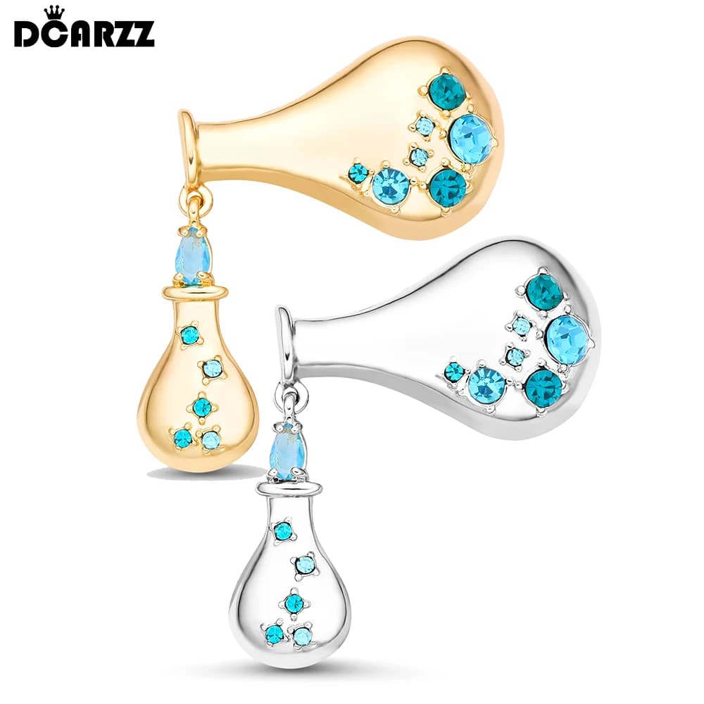 DCARZZ Fascino Becher Spilla di cristallo Pin Laboratorio di scienze Gioielli di chimica per farmacista Scienziato Bavero Zaino Distintivo Accessori