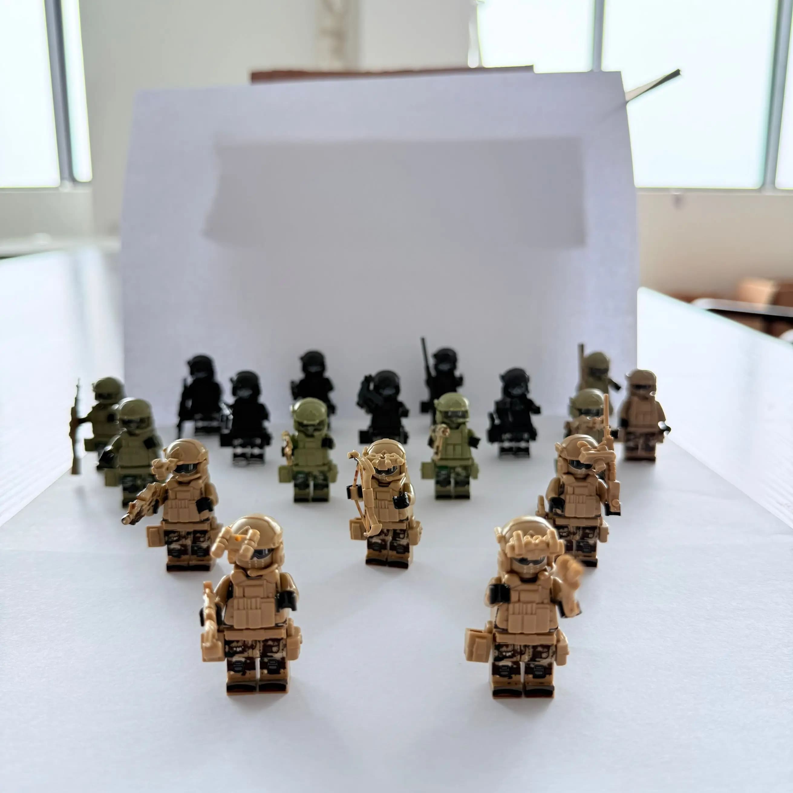 Personale militare, blocchi da costruzione, squadra di polizia speciale, piccole bambole, giocattoli compatibili con i moderni giocattoli da assemblare per ragazzi, regali