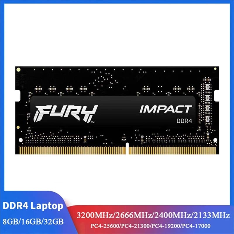 DDR4 FURY Impact RAM 16GB 8GB 3200MHz 2400MHz 2666MHz Memoria SODIMM 260Pin SODIMM PC4-19200 21300 25600 DDR4 RAM per notebook