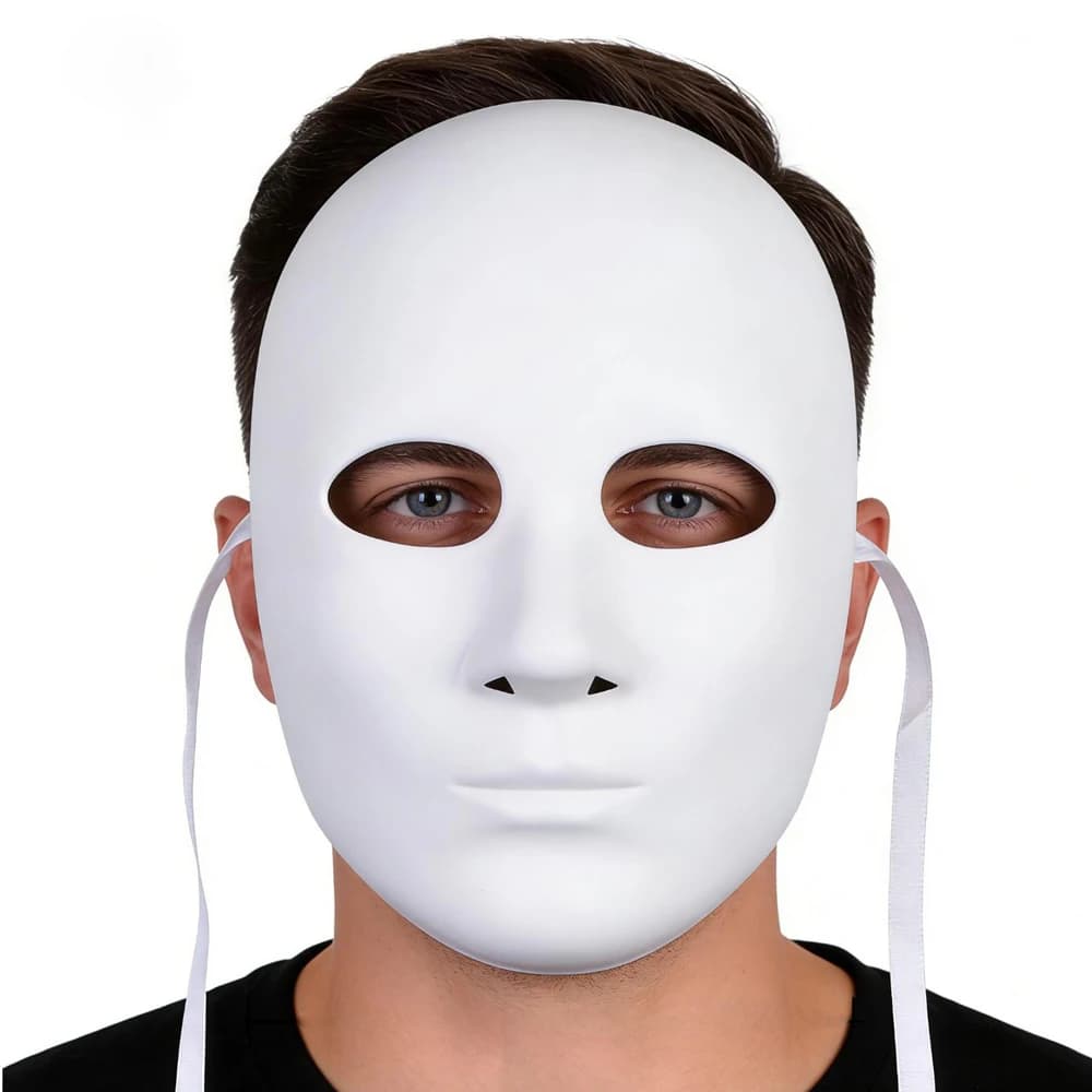 Maschera Vuota per Cosplay, Maschere Dipinte a Mano Fai-da-Te, Maschere per Carnevale, Mascherata, Halloween, Travestimenti, Feste di Danza di Strada, Costumi e Accessori