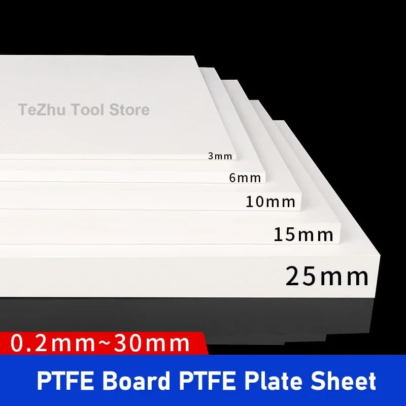 PTFE Board PTFE Sheet Board Block Thick 0.2/0.3/0.4/0.5/0.6/0.8-30mm Polytef Plate Anti-Corrosion Processing And Customization