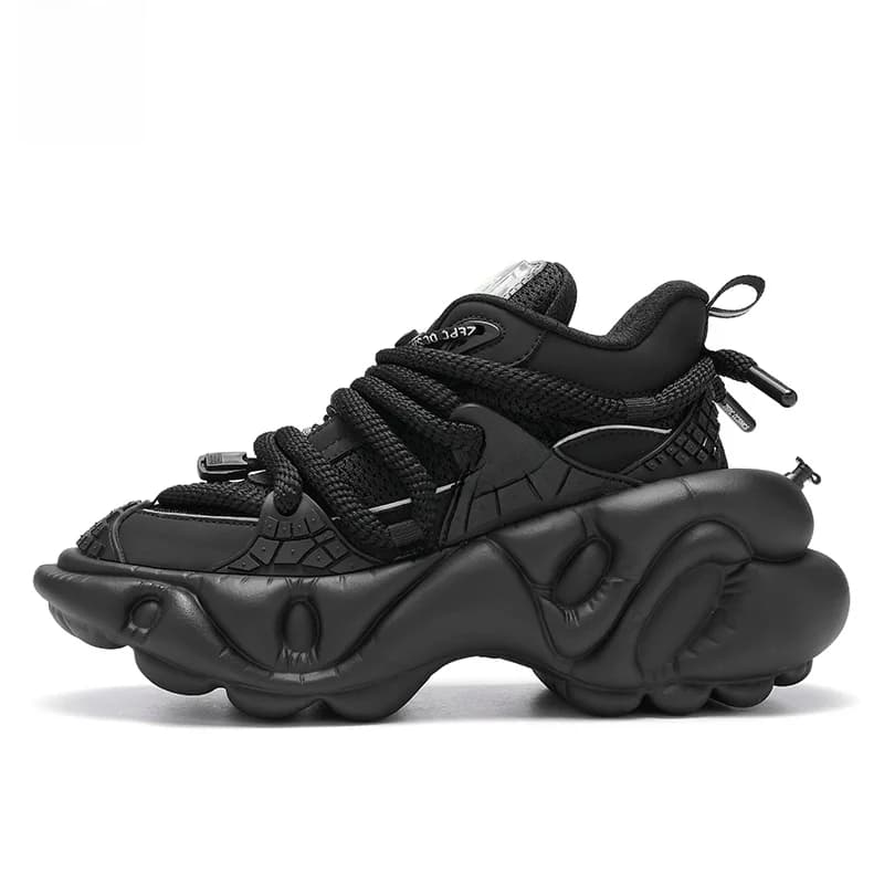 AYUSTONG Thick Bottom Sports Casual Shoes Deconstructed Running Shoes for Men And Women Mesh Uppers Couple Sneakers