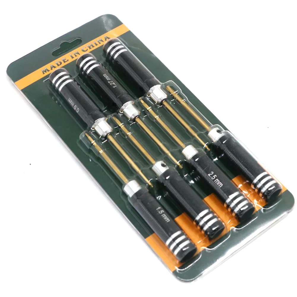 7 pcs titanium plating mini set of tools for hexagonal screwdrivers precision brugola driver for aircraft model repair tools RC helicopter drone