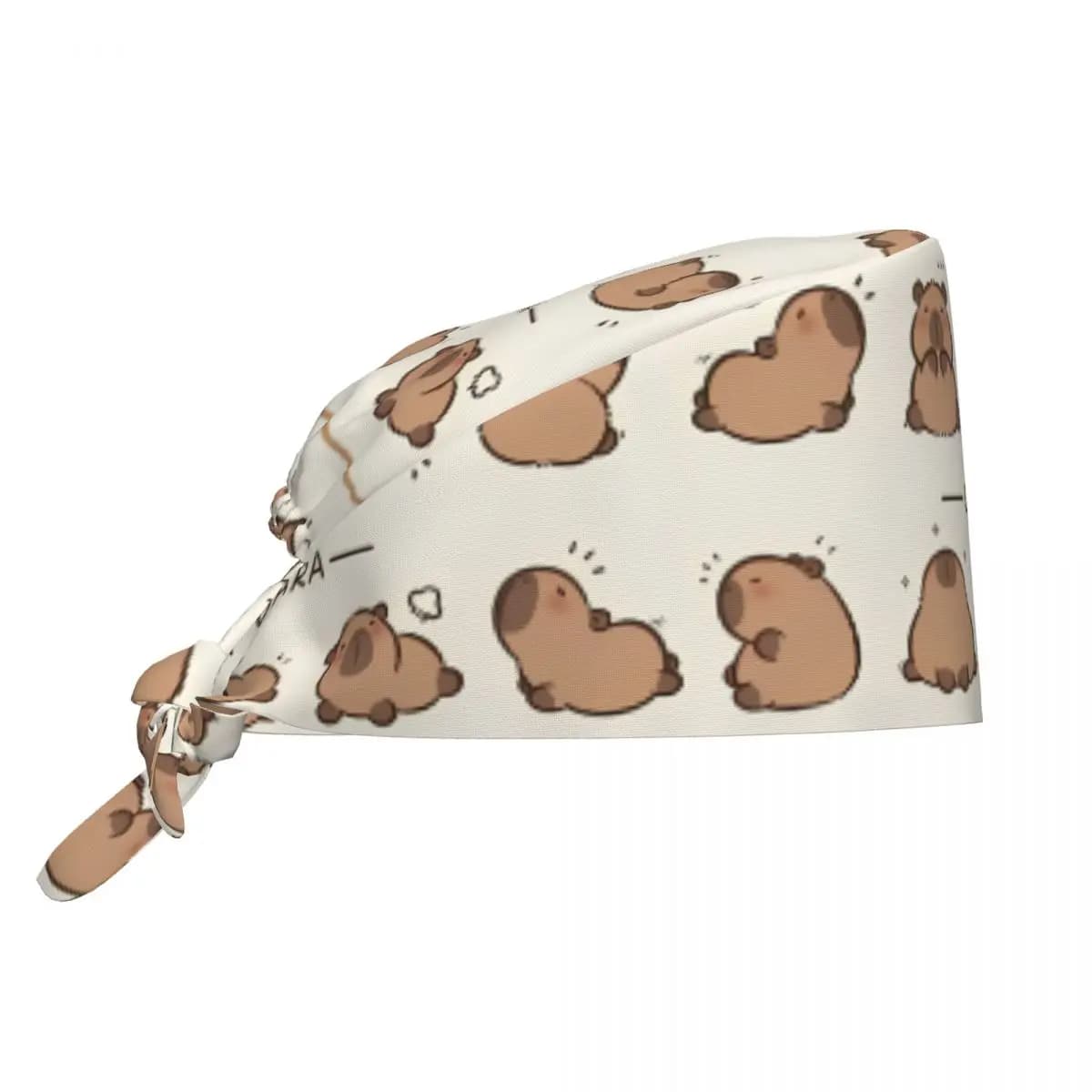 Kawaii Capybara Anime Scrub Caps Casual Cartoon Infermiera Cura Chirurgica Cap Uomo Donna Pet Grooming Cappelli da lavoro infermieristici Cap