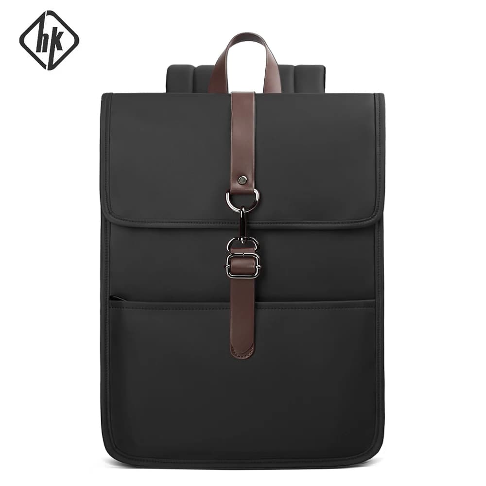 Zaino da lavoro classico HK per uomo Borsa per laptop casual da 15,6 pollici con borse da scuola universitarie impermeabili USB Zaini da lavoro per ufficio