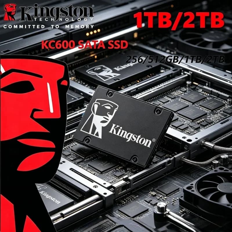 Kingston KC600 2.5 Inch SATA3 SSD 256GB-2TB Internal Hard Disk Laptop Desktop PC Storage Drive