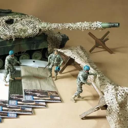 1/16 RC Sherman Military Tank Model Nylon Camouflage Net B Desert Tiger TH05130 Toys Cars Remote Control Parts