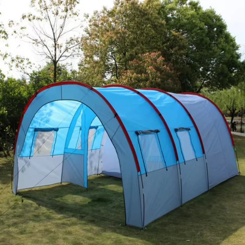 Outdoor Camping Waterproof Tunnel Tent House Huge Family Party Travel Multi-Person Tent For Events