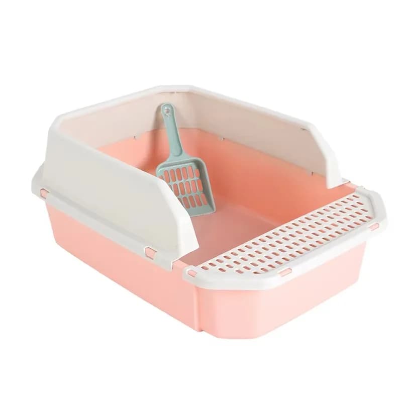 VENDITA CALDA Prodotti per animali domestici Pulizia Vassoi per scatole da toilette in plastica per gatti Semplice e carino lettiera per gatti con testa di gatto